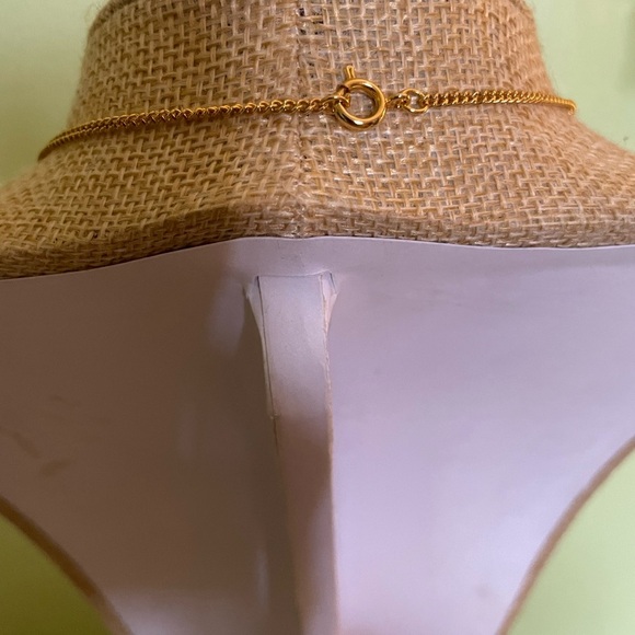 Double Sided Gold Necklace with Mountain Goat (Capricorn) and Egg motif - Picture 9 of 9